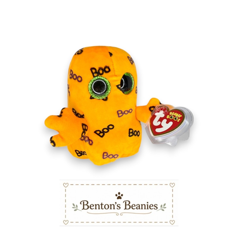 Ghoulie the Ghost Ty Beanie Boo | Boo Ghost 👻 | Mint Heart Tag ⭐